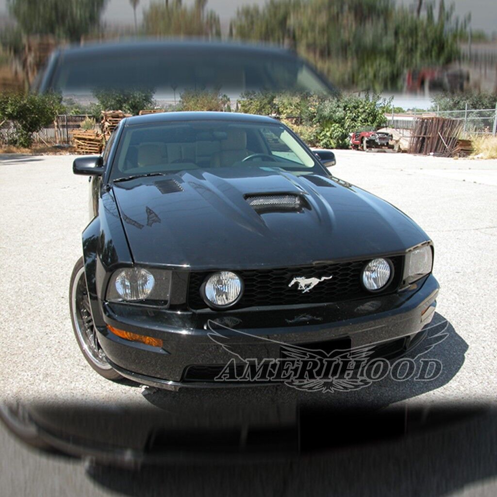2005-2009 Ford Mustang SMS Dual-Functional Ram Air Hood Fiberglass