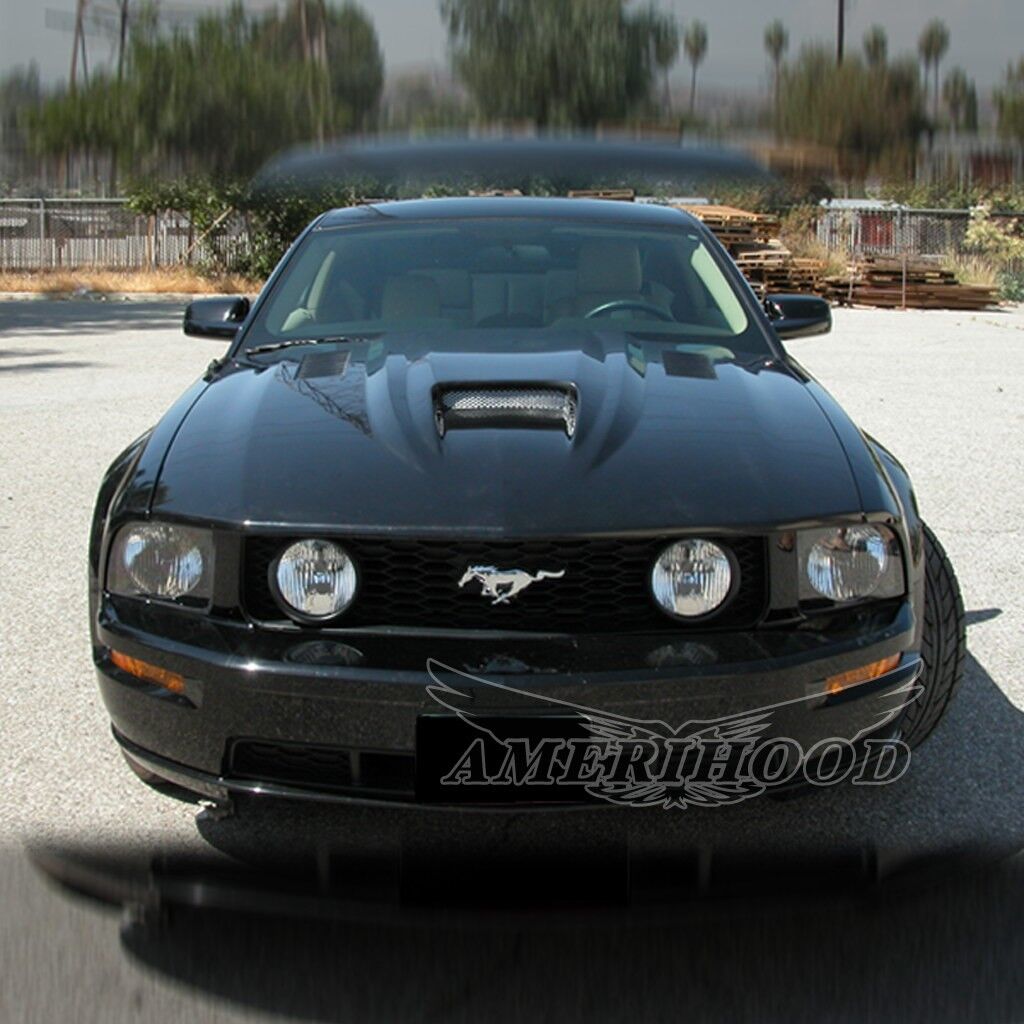 2005-2009 Ford Mustang SMS Dual-Functional Ram Air Hood Fiberglass