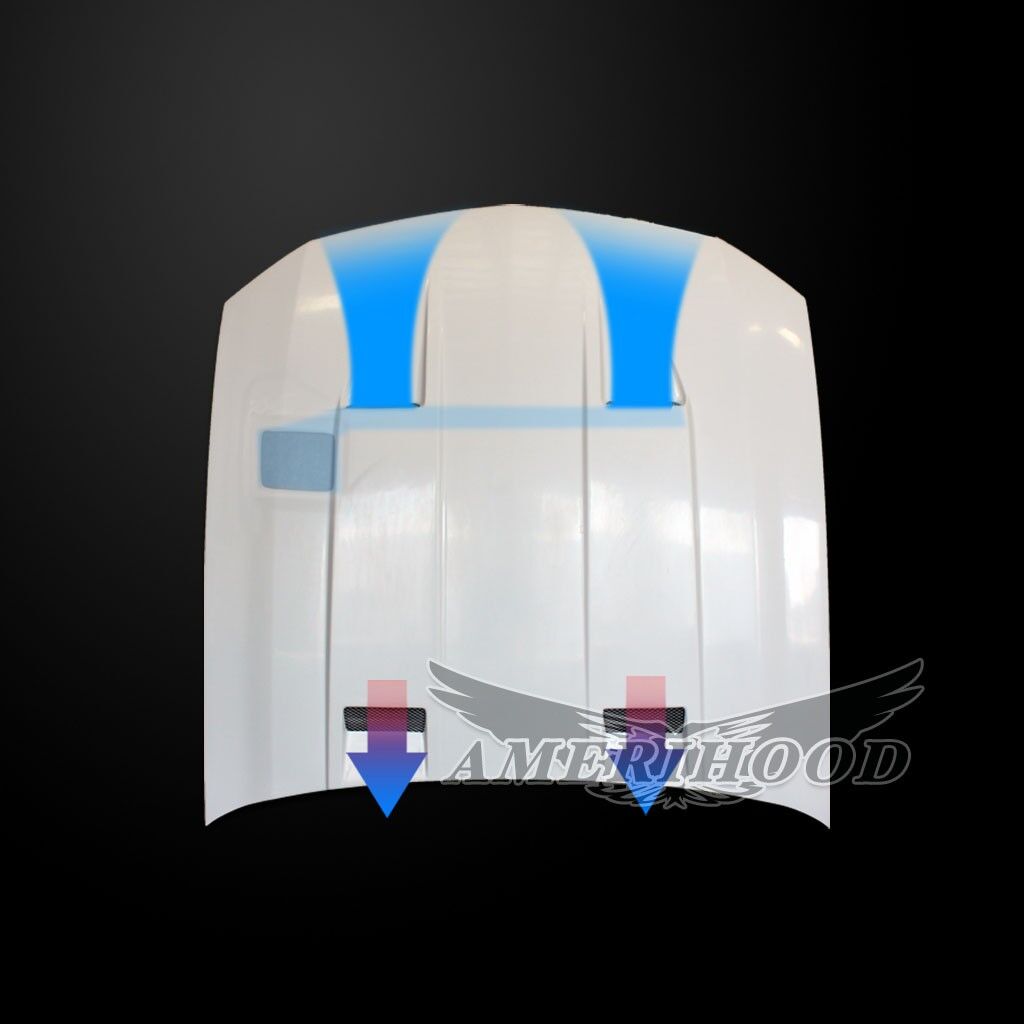 2005-2009 Ford Mustang Type-3 Dual-Functional Ram Air Hood Fiberglass