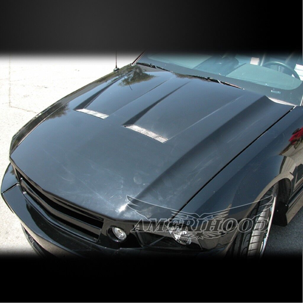 2005-2009 Ford Mustang Type-6 Functional Heat Extractor Hood Fiberglass