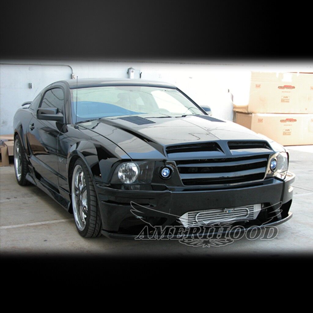 2005-2009 Ford Mustang Type-E Dual-Functional Ram Air Hood Fiberglass