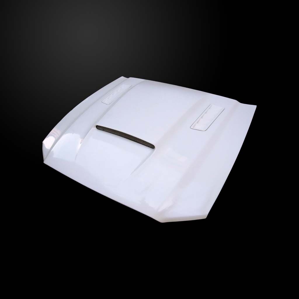 2010-2014 Ford Mustang GT500 SMS Fiberglass Dual-Functional Ram Air Hood - FM10AHSMSFHW500