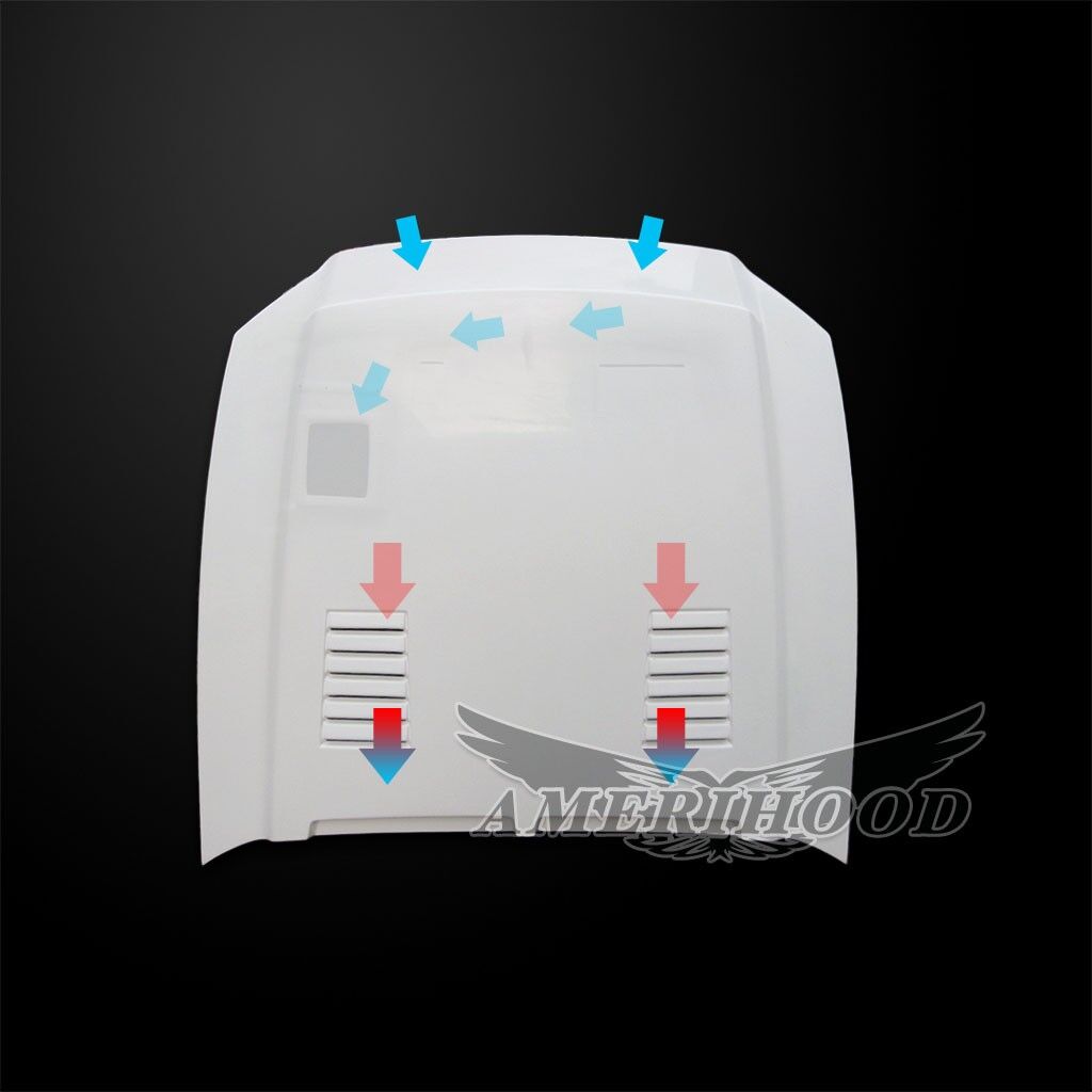 2013-2014 Ford Mustang SS Style Dual-Functional Ram Air Hood Fiberglass