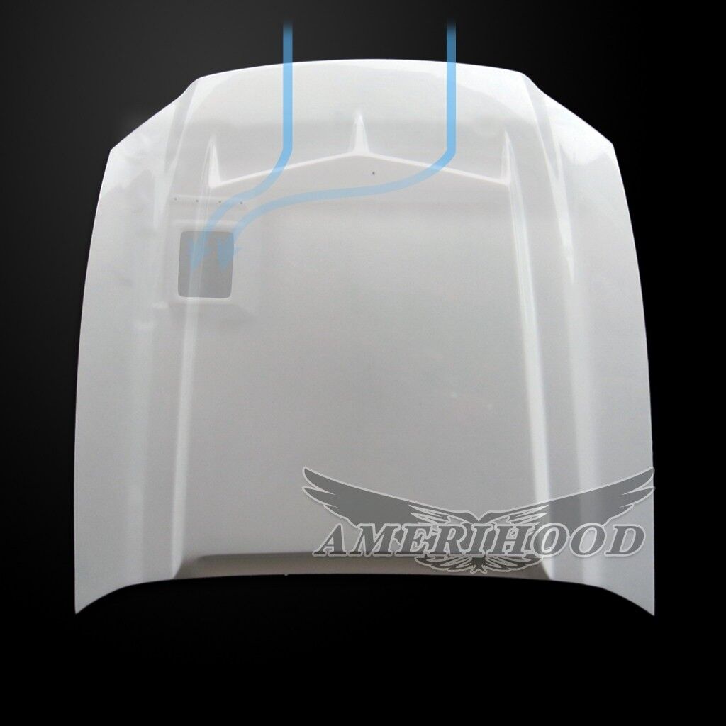 2013-2014 Ford Mustang V6/GT Amerihood Type-C Functional Ram Air Fiberglass Hood