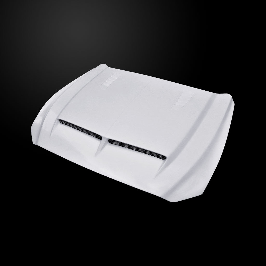 2015-2017 Ford Mustang V6/GT/Ecoboost Type-E Fiberglass Dual-Functional Ram Air Hood - FM15AHTEFHW