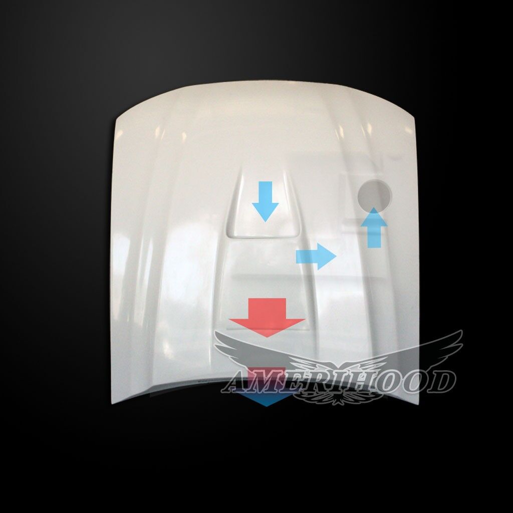 1999-2004 Ford Mustang Type-2 Dual-Functional Ram Air Hood Fiberglass