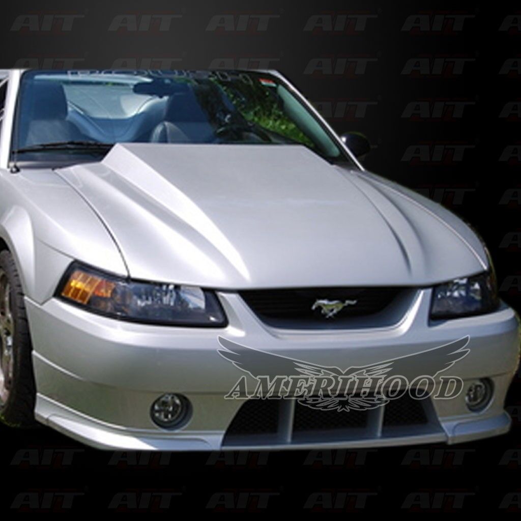 1999-2004 Ford Mustang 3" Cowl Functional Heat Extractor Hood Fiberglass