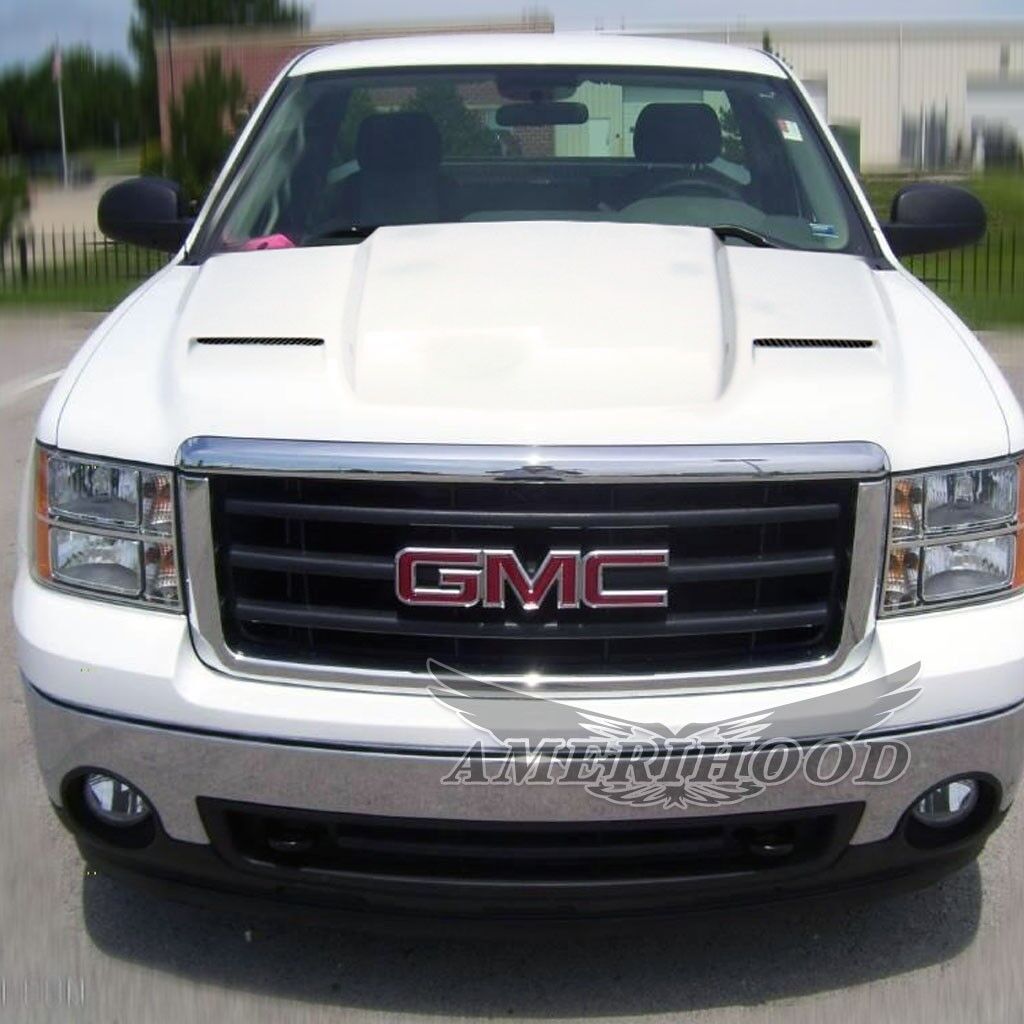 2007-2013 Gmc Sierra 1500 Cowl Dual-Functional Ram Air Hood Fiberglass