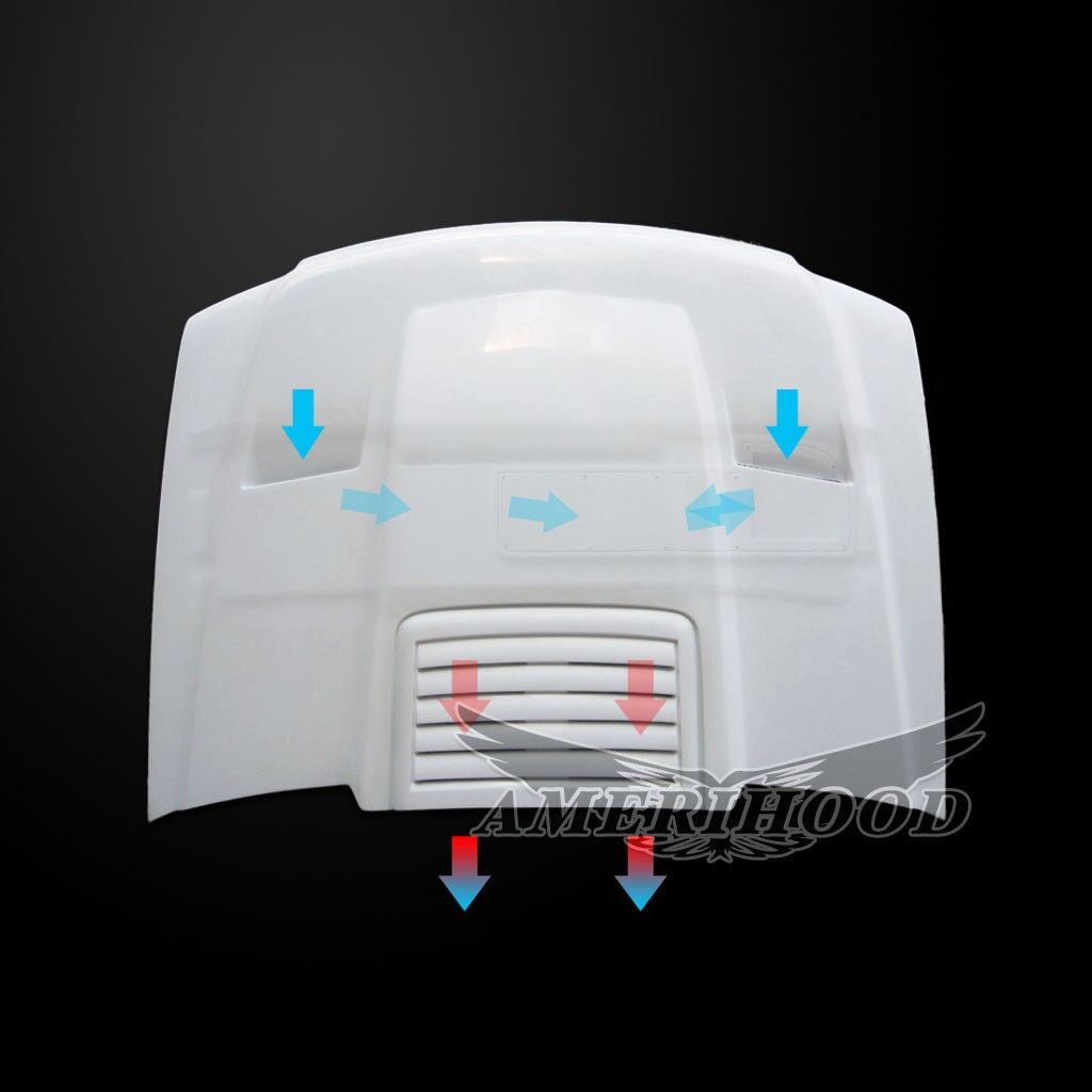 2007-2010 Gmc Sierra 3500 Cowl-2 Dual-Functional Ram Air Hood Fiberglass