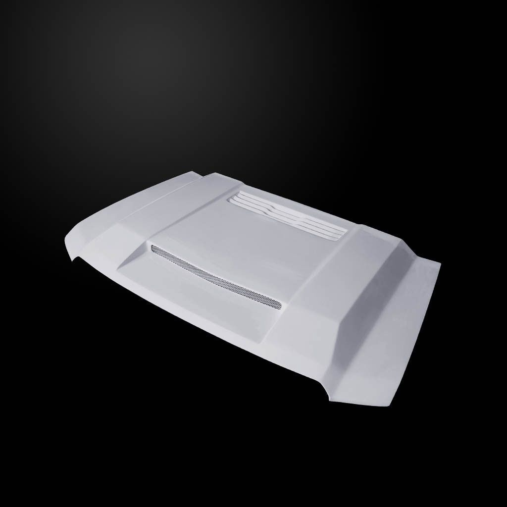 2014-2018 GMC Sierra 1500 BFT-Style Dual-Functional Fiberglass Hood - GS14AHBFTFHW