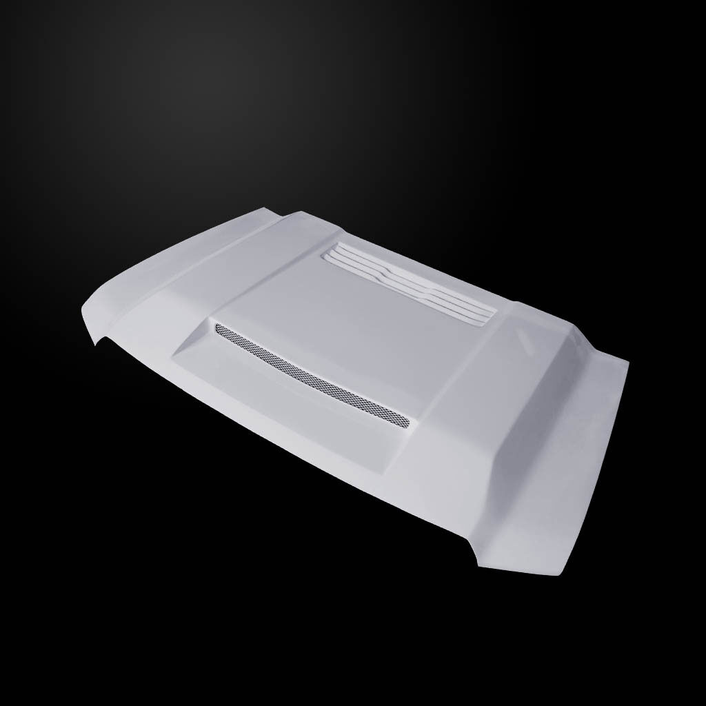 2015-2019 GMC Sierra 2500/3500 BFT-Style Dual-Functional Fiberglass Hood - GS15AHBFTFHW25