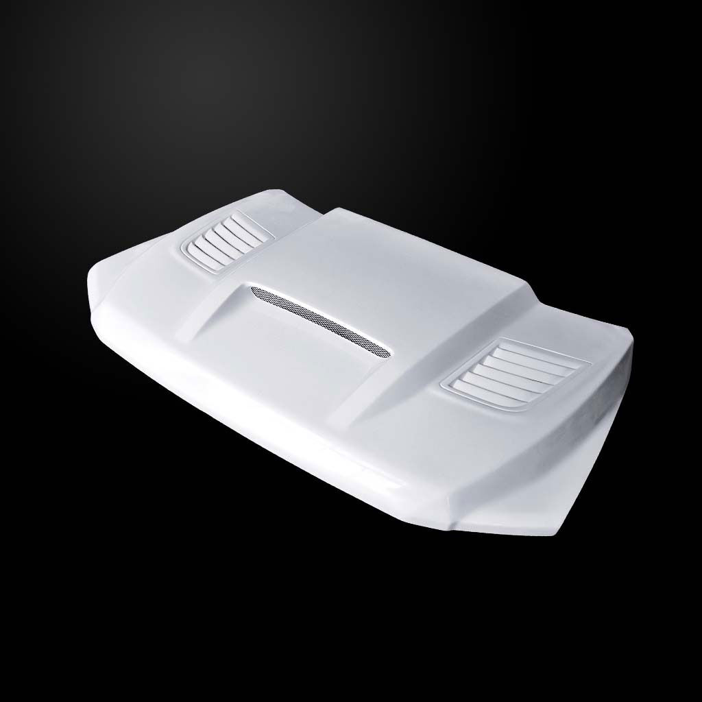 2020-2022 GMC Sierra 2500/3500 SSK-Style Dual-Functional Fiberglass Hood - GS20AHSSKFHW25