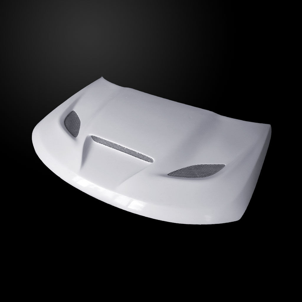 2011-2016 Jeep Compass Type-HellCat Dual-Functional Ram Air Fiberglass Hood - AmeriHood JCP11AHCATFHW