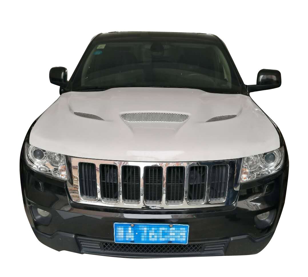2011-2021 Jeep Grand Cherokee HellCat Style Fiberglass Dual-Functional Ram Air Hood