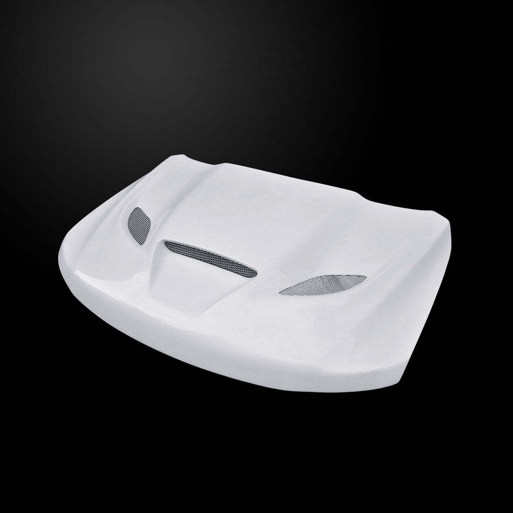 2011-2021 Jeep Grand Cherokee HellCat Style Fiberglass Dual-Functional Ram Air Hood - JGC11AHCATFHW