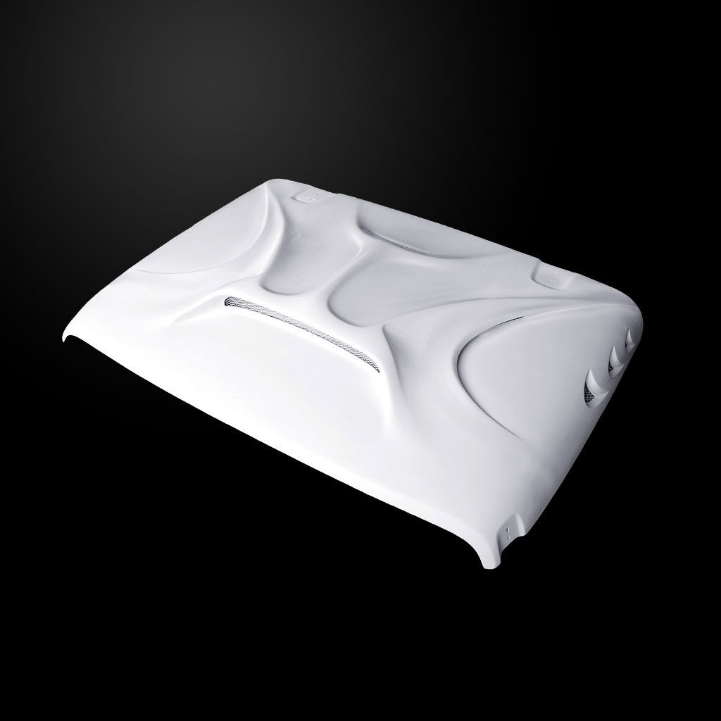 2020-2023 Jeep Gladiator MST-Style Dual-Functional Fiberglass Hood - JGD20AHMSTFHW