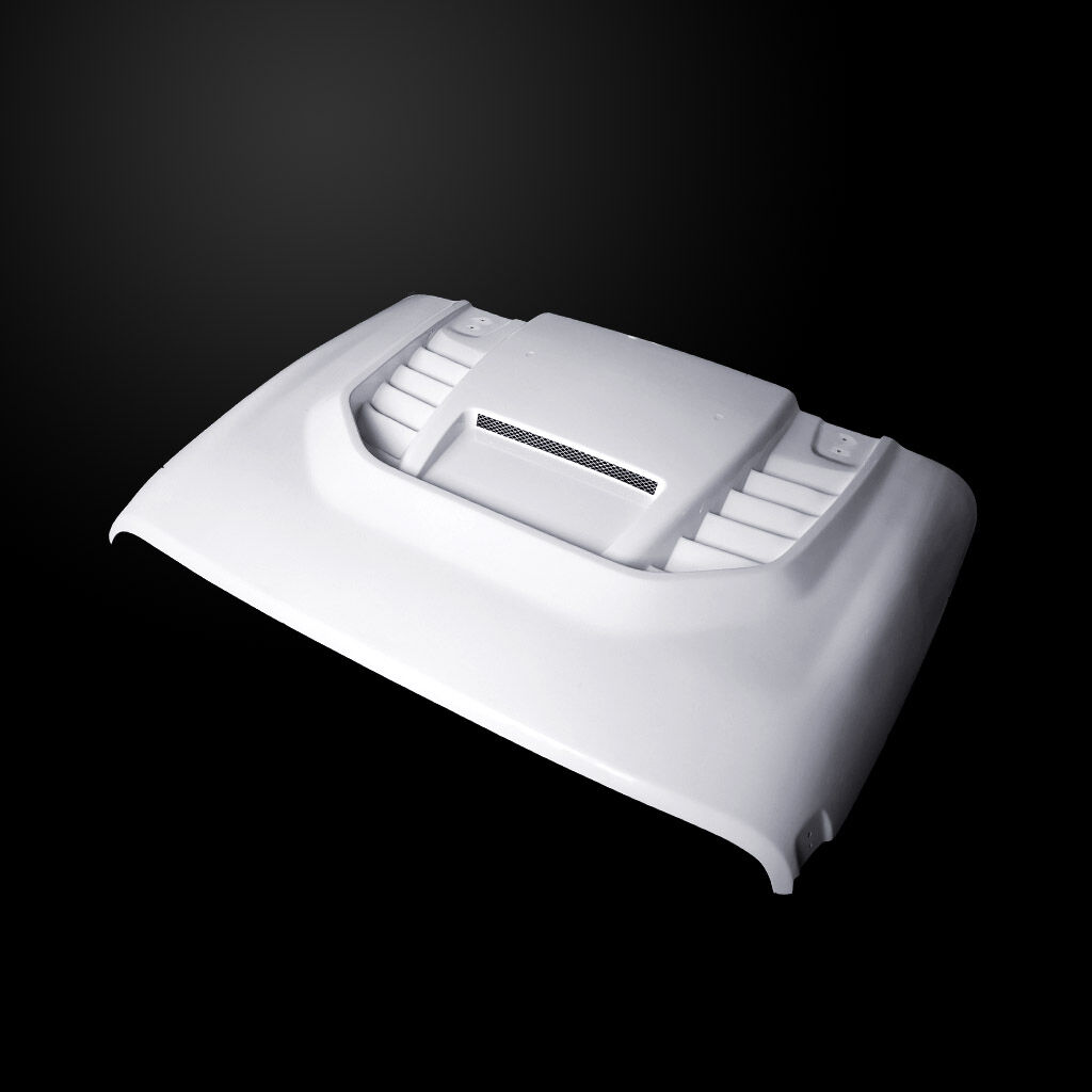 2020-2024 Jeep Gladiator STM Dual-Functional Ram Air Fiberglass Hood - AmeriHood JGD20AHSTMFHW