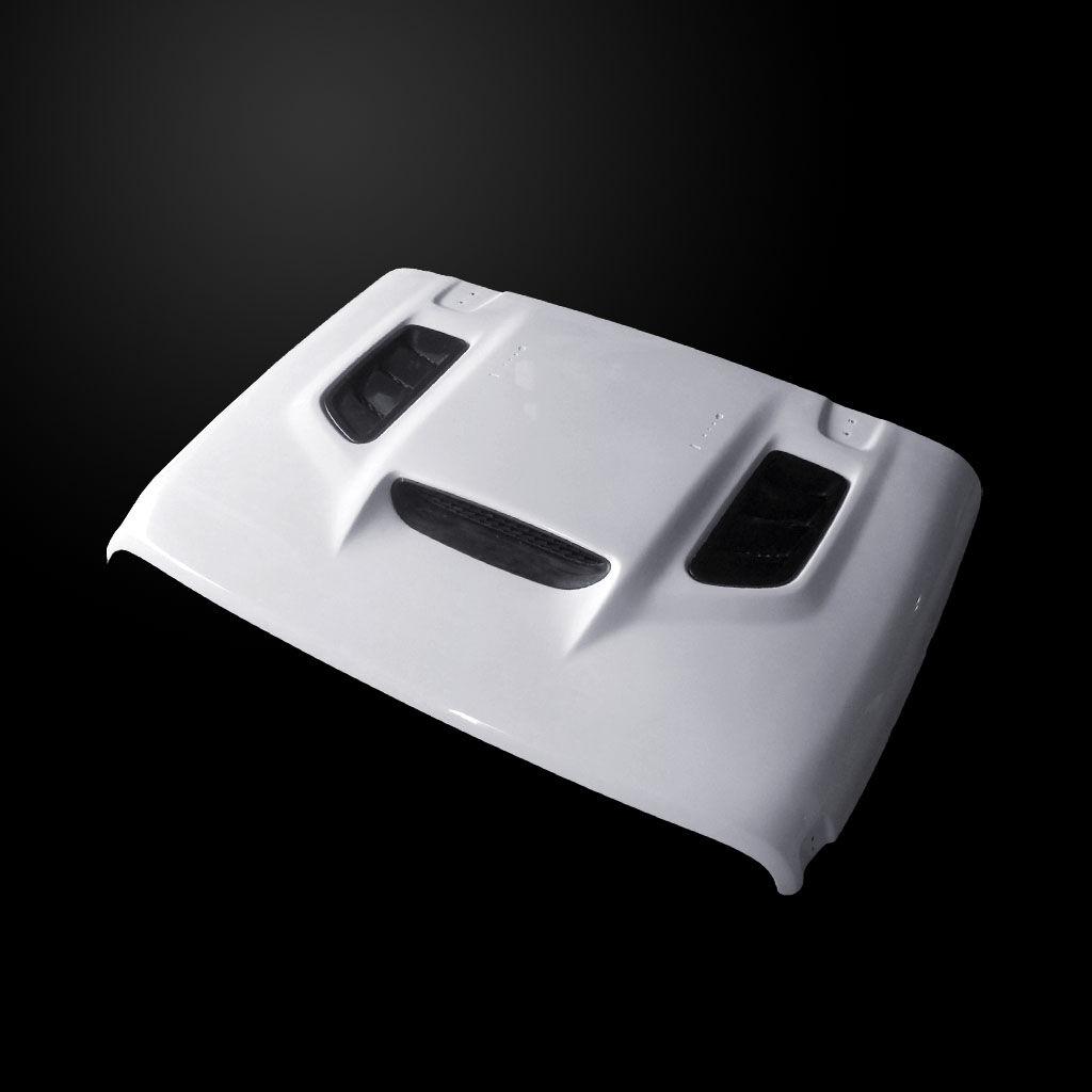 2020-2024 Jeep Gladiator VIP Dual-Functional Ram Air Fiberglass Hood - AmeriHood JGD20AHVIPFHW