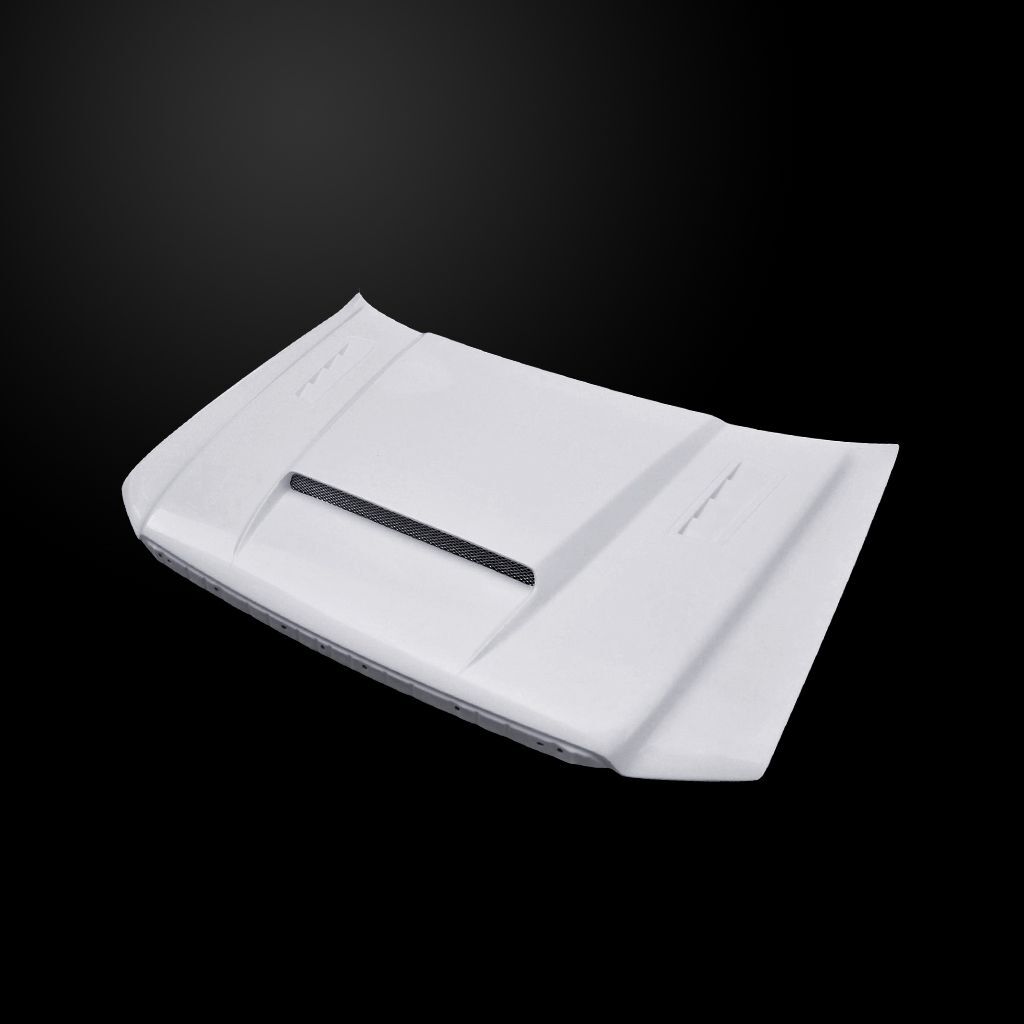 2006-2007 Lincoln Mark LT SMS-Style Dual-Functional Fiberglass Hood - LM06AHSMSFHW