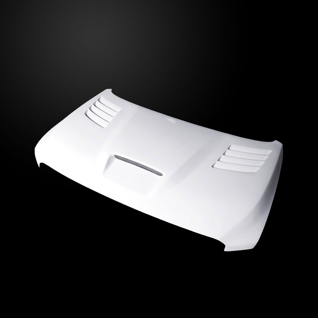 2016-2022 Nissan Titan VIP-Style Dual-Functional Fiberglass Hood - NT16AHVIPFHW