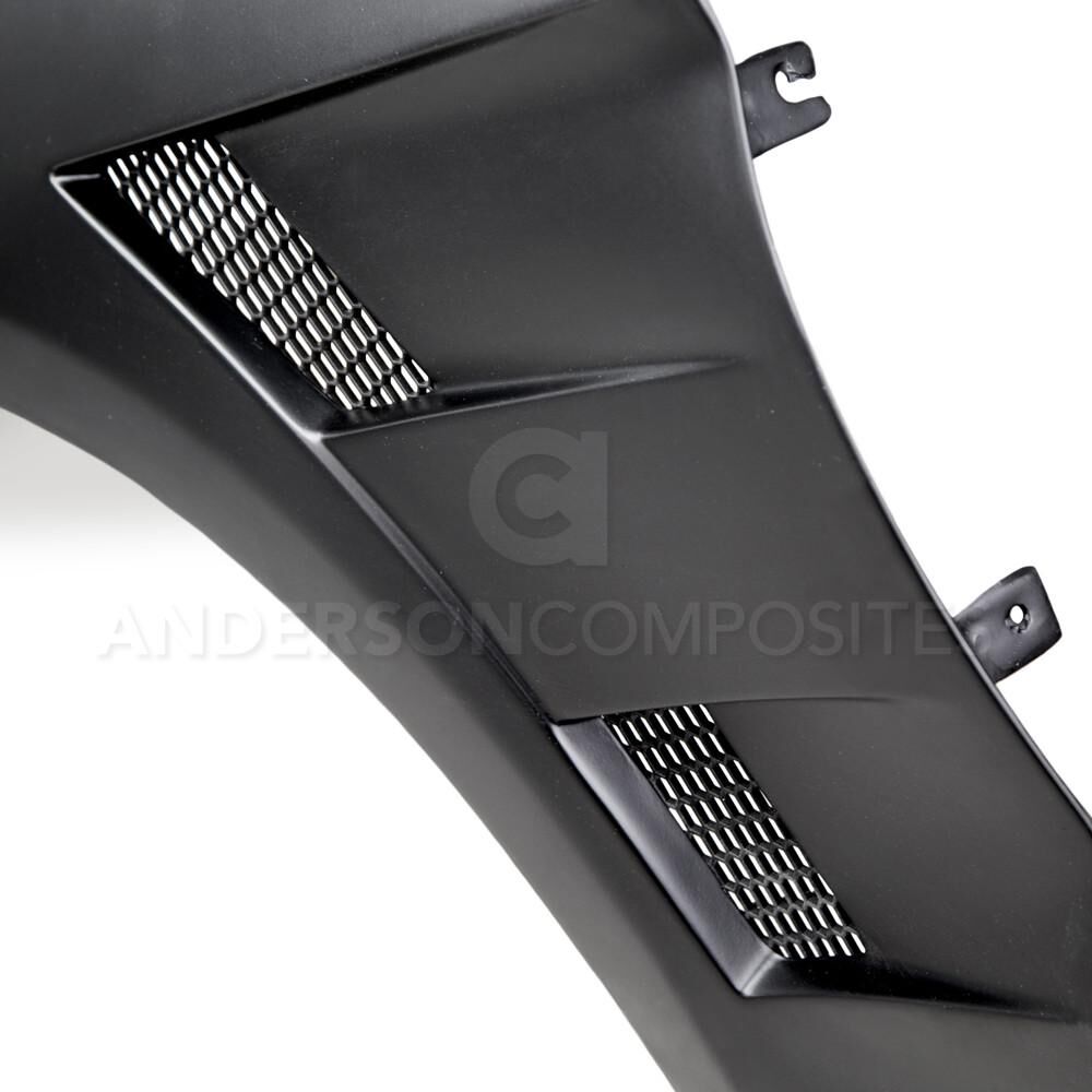 2015-2017 Ford Mustang Type-AT Fiberglass Fenders Vented 0.4" Wide by Anderson Composites