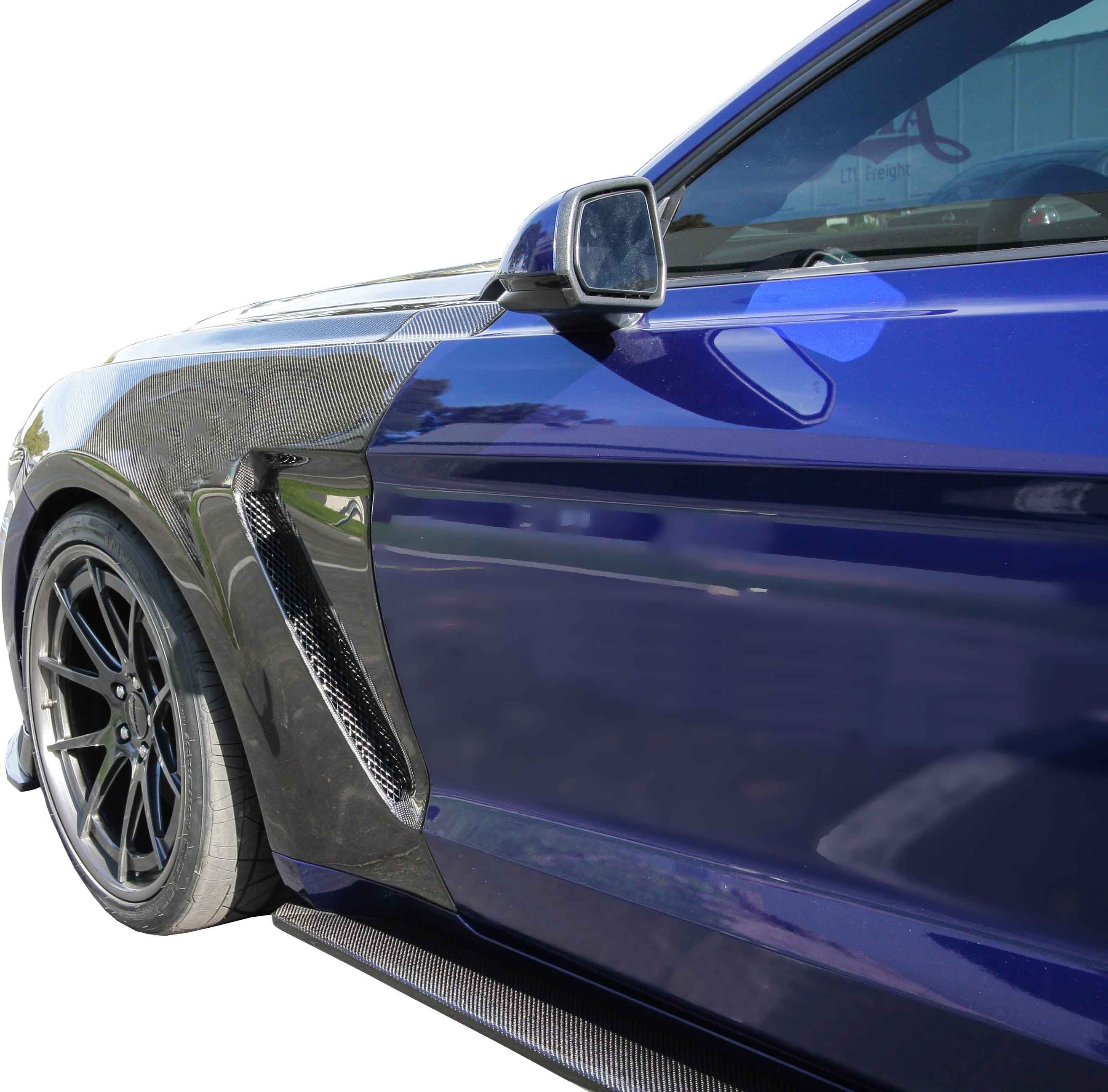 2015-2017 Ford Mustang GT350 Style Carbon Fiber Fenders 0.4" Wide by Anderson Composites