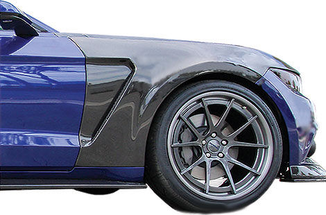 2015-2017 Ford Mustang GT350 Style Carbon Fiber Fenders 0.4" Wide by Anderson Composites