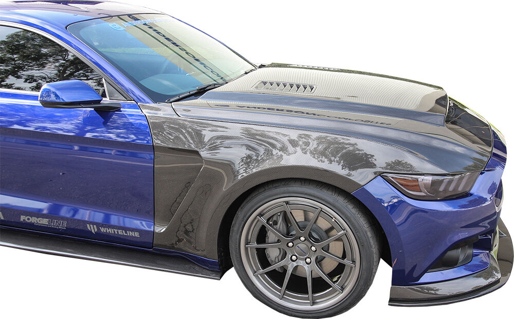 2015-2017 Ford Mustang GT350 Style Carbon Fiber Fenders 0.4" Wide by Anderson Composites