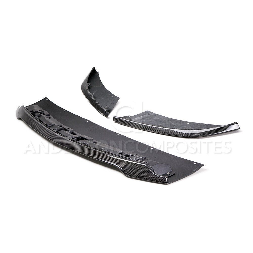 2015-2020 Ford Shelby GT350 Carbon Fiber Front Splitter 3PC by Anderson Composites