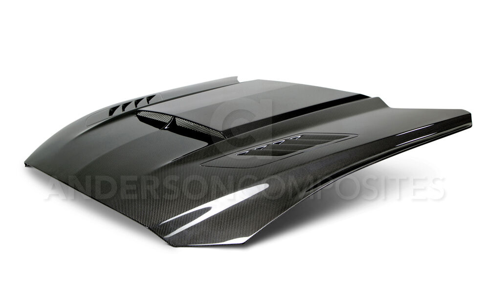 2015-2017 Ford Mustang Ram-Air Double-Sided Carbon Fiber Hood by Anderson Composites