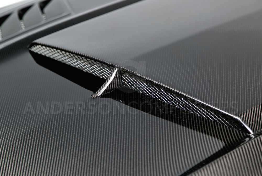 2015-2017 Ford Mustang Ram-Air Double-Sided Carbon Fiber Hood by Anderson Composites