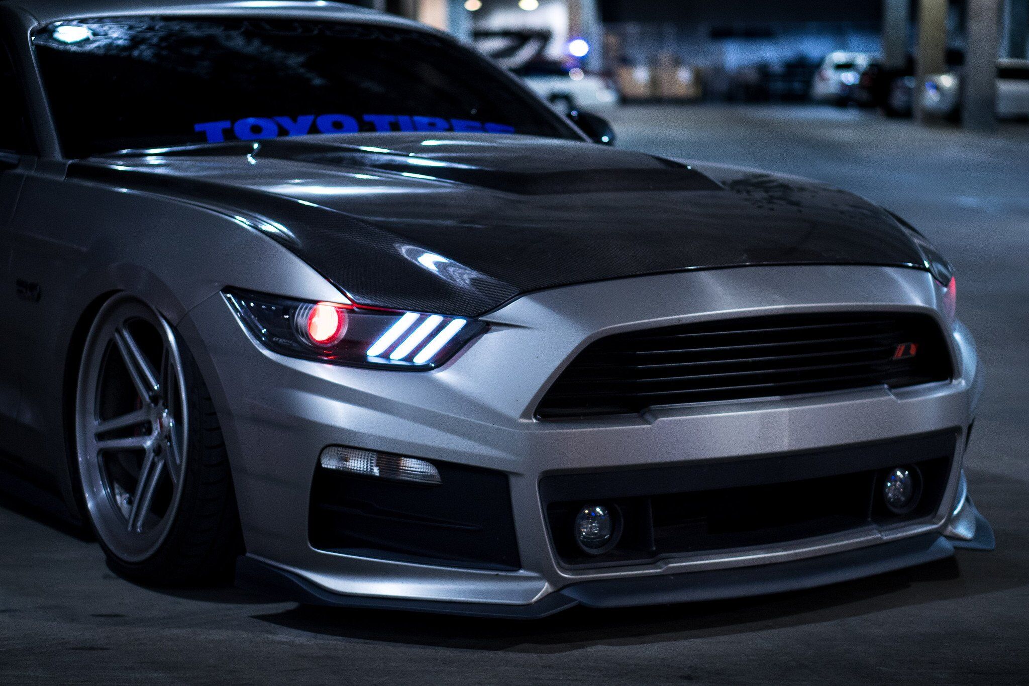 2015-2017 Ford Mustang GT350 Style Double-Sided Carbon Fiber Hood by Anderson Composites