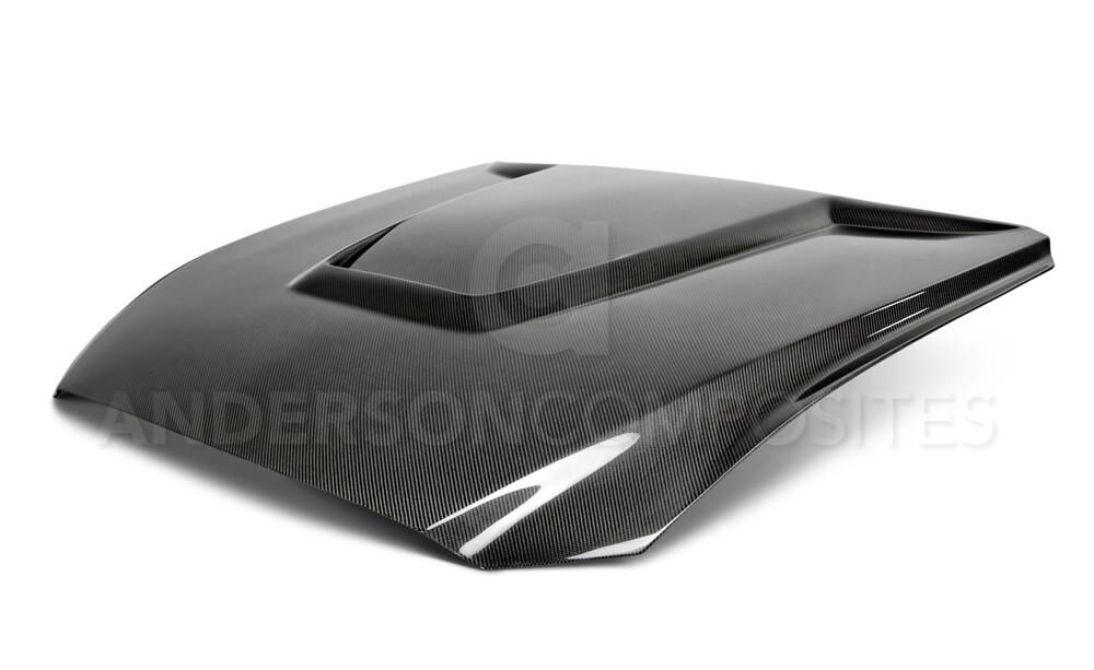 2015-2017 Ford Mustang GT350 Style Double-Sided Carbon Fiber Hood by Anderson Composites