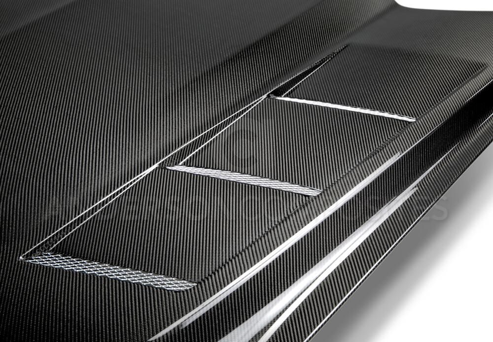 2015-2017 Ford Mustang Heat Extractor Double-Sided Carbon Fiber Hood by Anderson Composites