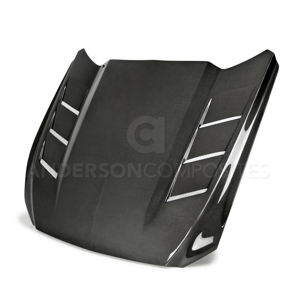 2015-2017 Ford Mustang Heat Extractor Double-Sided Carbon Fiber Hood by Anderson Composites