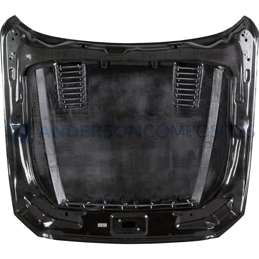 2015-2017 Ford Mustang Super Snake Style Double-Sided Carbon Fiber Hood by Anderson Composites