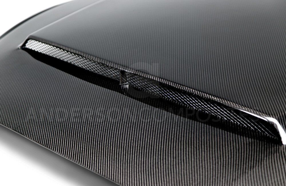2015-2017 Ford Mustang Super Snake Style Double-Sided Carbon Fiber Hood by Anderson Composites
