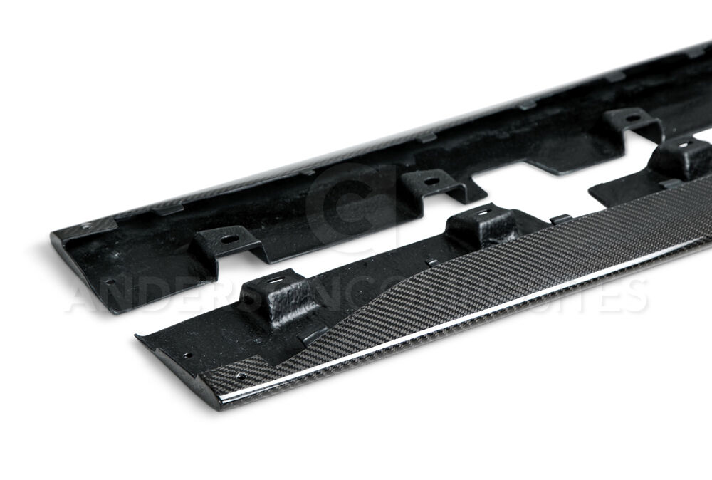 2015-2023 Ford Mustang Type-OE Carbon Fiber Side Splitters by Anderson Composites