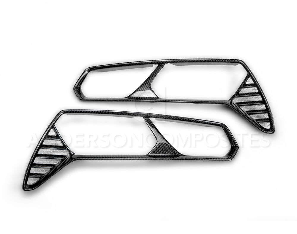 2015-2017 Chevy Corvette C7 STINGRAY/Z06 Carbon Fiber Tail Light Bezels by Anderson Composites