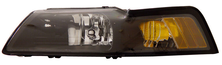 1999-2004 Ford Mustang JDM Black Euro Headlights - 02-AZ-FM99-B-A