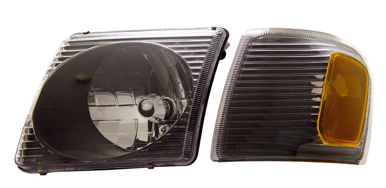 2001-2005 Ford Explorer Sport Trac JDM Black Euro Headlights - 02-AZ-FXST01-SET-B-A