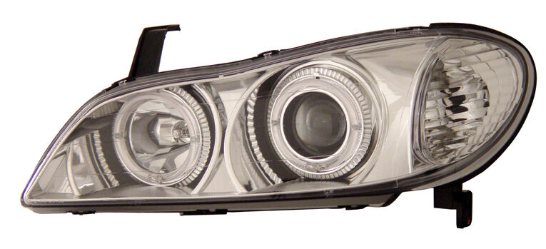 2000-2004 Infiniti I30 Chrome Projector Headlights w/ Dual Halo - 02-AZ-II00-PCC-R-A