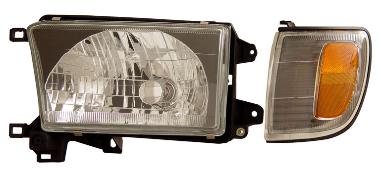 1999-2002 Toyota 4Runner Black Euro Headlights w/ Corner Lights - 02-AZ-T496-SET-B-A
