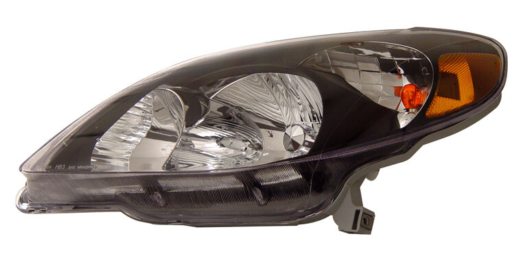 2003-2008 Toyota Matrix Black Euro Headlights - 02-AZ-TX03-B-A