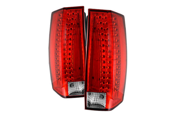 2007-2010 Chevy Tahoe LED Tail Lights Red Clear - 03-CD07TLEDG5