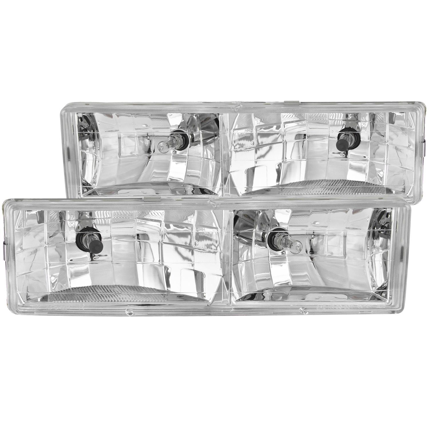 1988-2000 GMC Blazer Full Size/C1500/C2500/C3500/Suburban/Tahoe Anzo Crystal Headlights Chrome - 111004