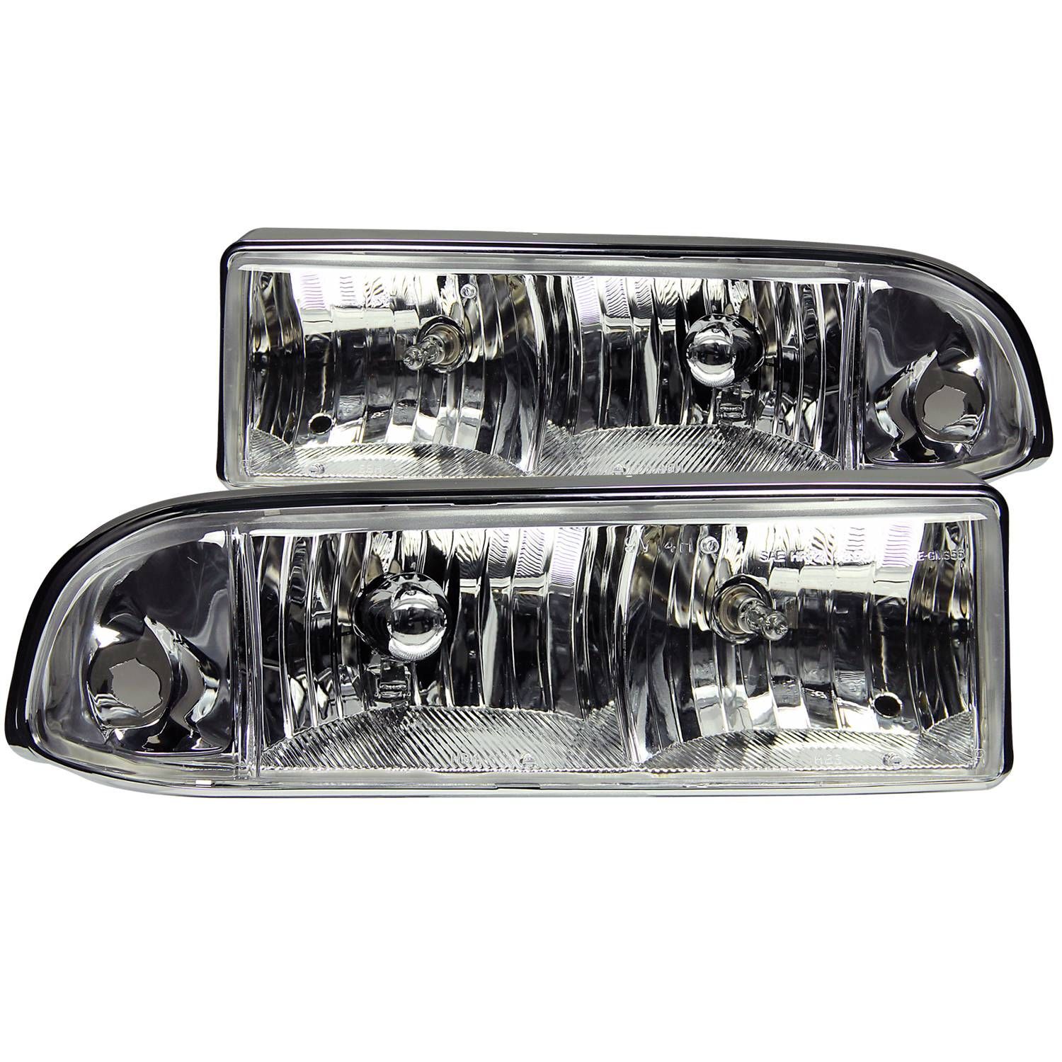 1998-2005 Chevrolet Blazer/S-10 Anzo Crystal Headlights Black - 111014