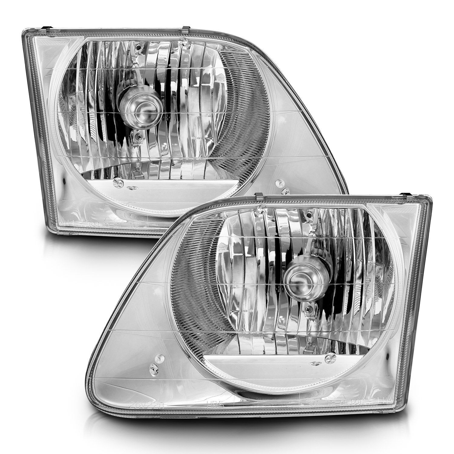 1997-2003 Ford Expedition/F-150 Anzo Crystal Headlights Chrome - 111030