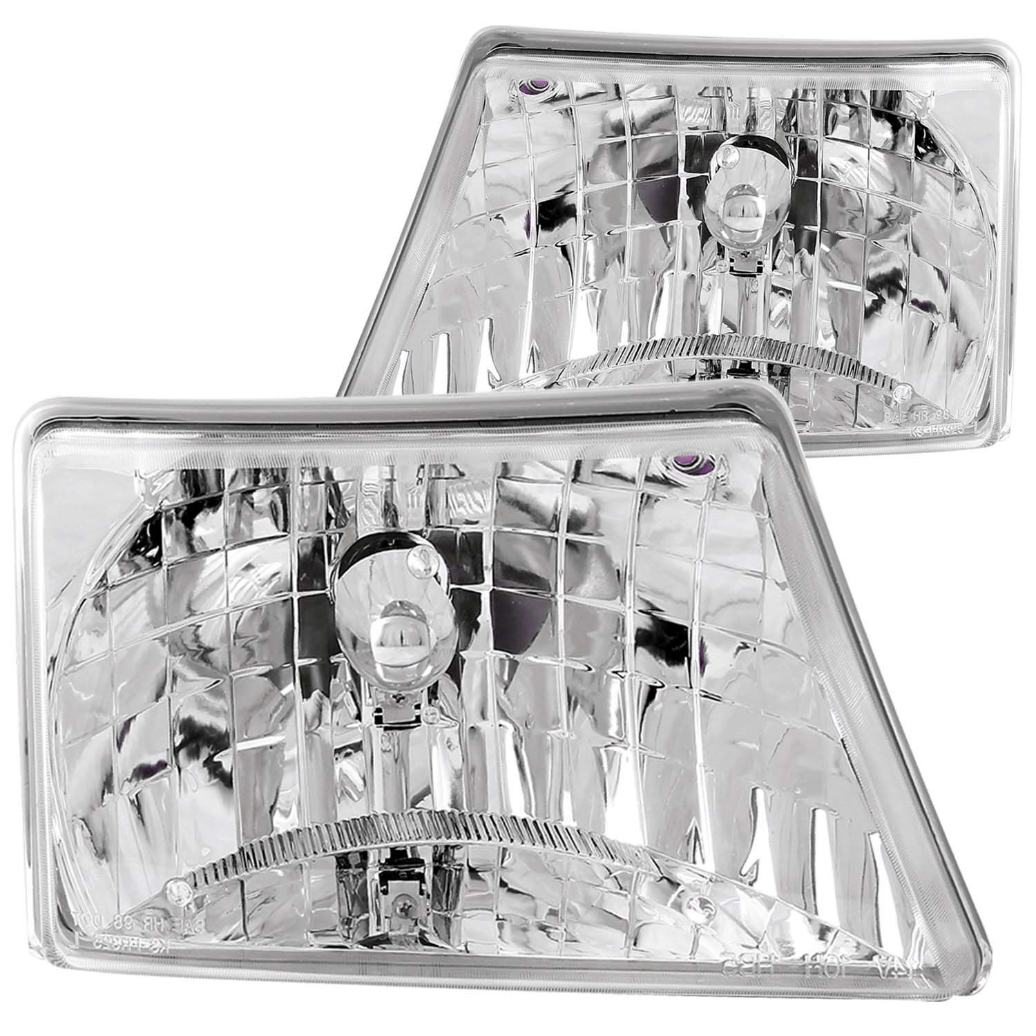 1998-2000 Ford Ranger Anzo Crystal Headlights Chrome - 111037