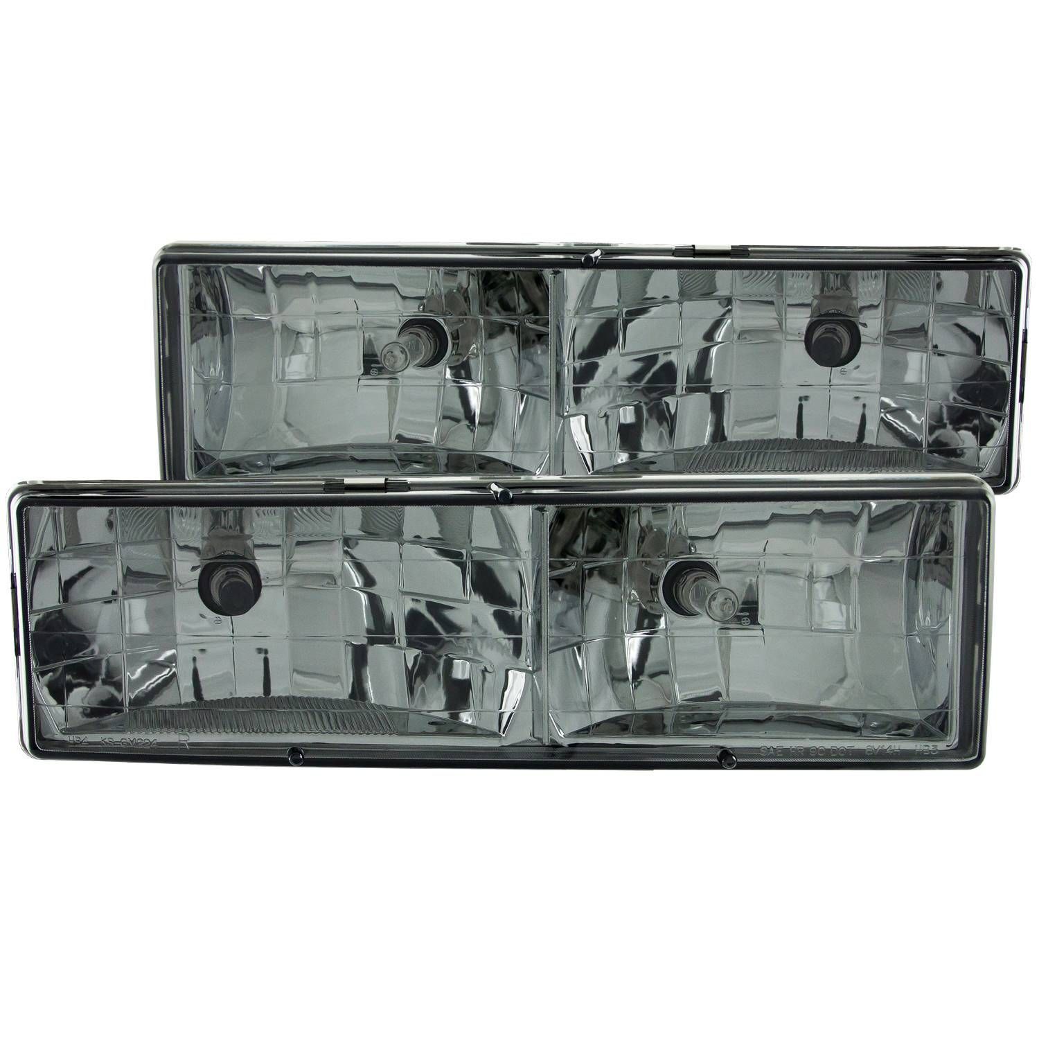 1988-2000 GMC Blazer Full Size/C1500/C2500/C3500/Suburban/Tahoe Anzo Crystal Headlights W/ Smoke Lens - 111061